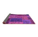 Sideview of Patchwork Purple Transitional Rug, abs1263pur