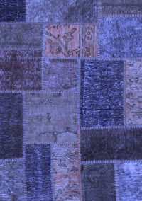 Patchwork Blue Transitional Rug, abs1263blu