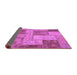 Sideview of Patchwork Purple Transitional Rug, abs1264pur