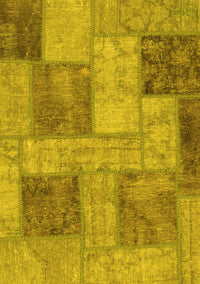 Patchwork Yellow Transitional Rug, abs1264yw