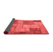 Patchwork Red Transitional Area Rugs