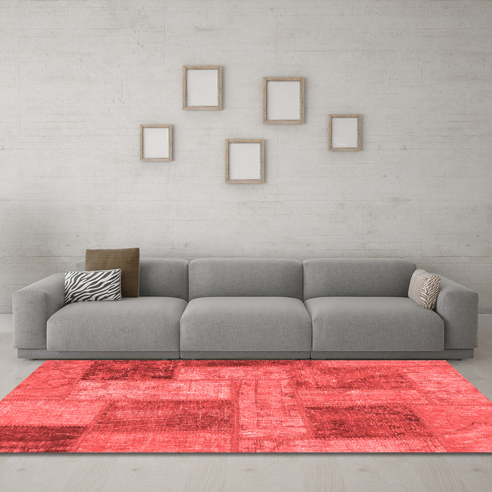 Transitional Red Washable Rugs