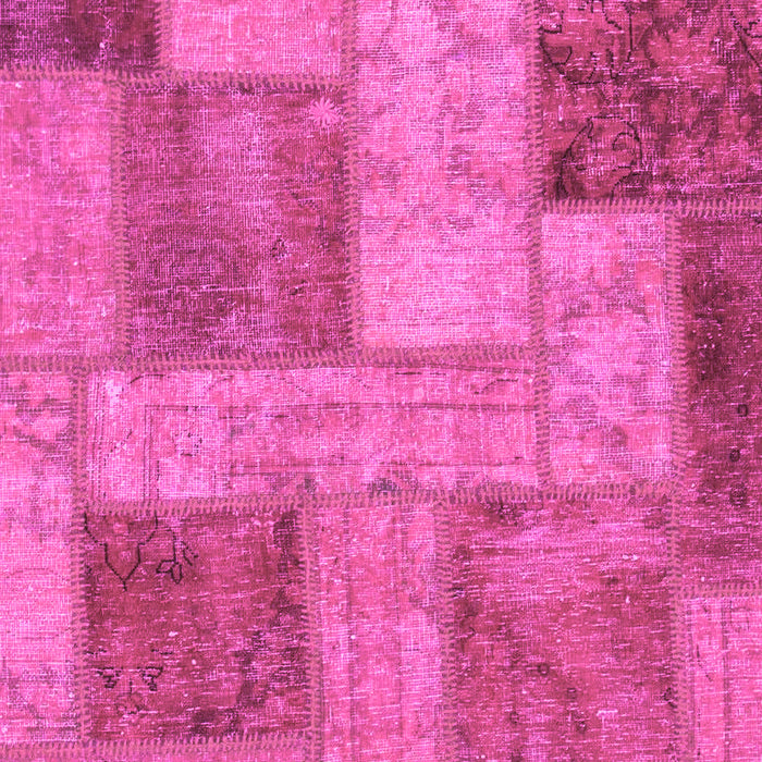 Machine Washable Patchwork Pink Transitional Rug, wshabs1264pnk