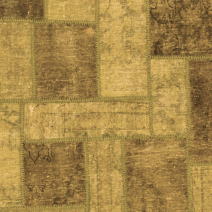 Machine Washable Patchwork Brown Transitional Rug, wshabs1264brn