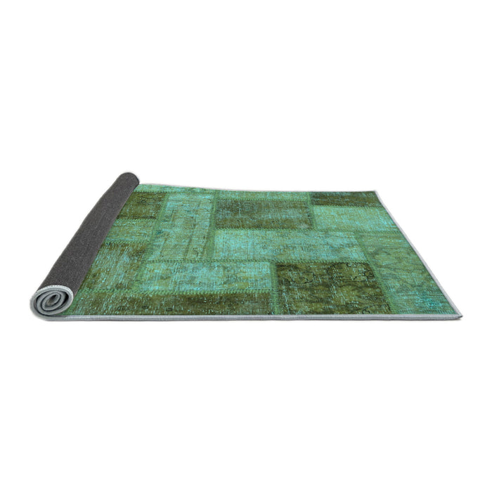 Sideview of Patchwork Light Blue Transitional Rug, abs1264lblu