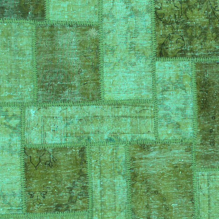 Machine Washable Patchwork Turquoise Transitional Area Rugs, wshabs1264turq