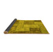 Sideview of Patchwork Yellow Transitional Rug, abs1264yw