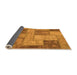 Sideview of Patchwork Orange Transitional Rug, abs1264org