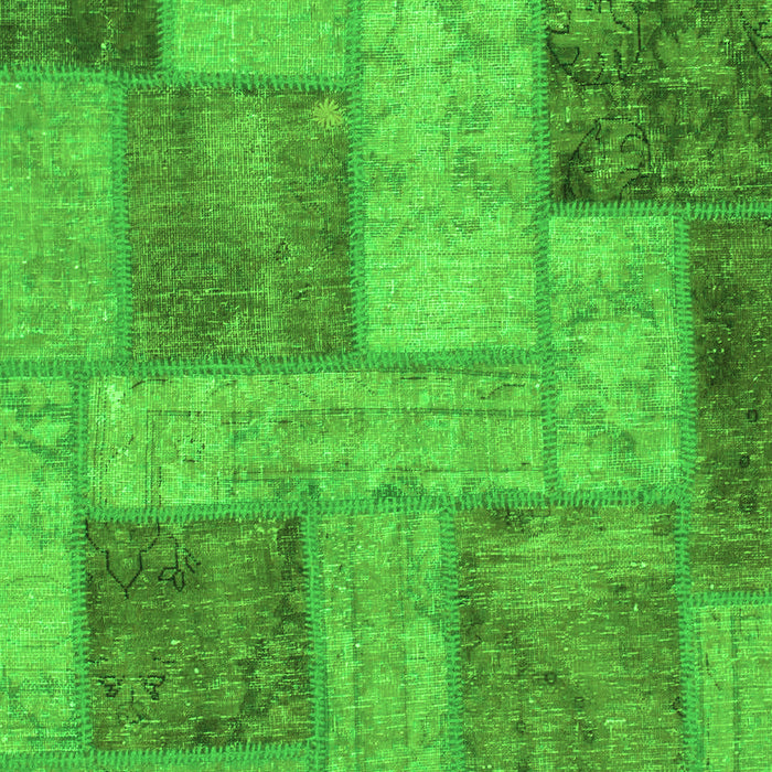 Patchwork Green Transitional Rug, abs1264grn