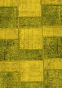 Patchwork Yellow Transitional Rug, abs1265yw