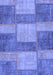 Patchwork Blue Transitional Rug, abs1265blu