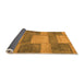 Sideview of Patchwork Orange Transitional Rug, abs1265org