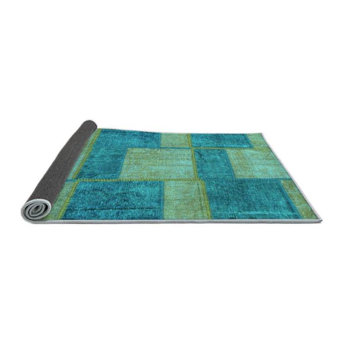 Sideview of Patchwork Light Blue Transitional Rug, abs1265lblu