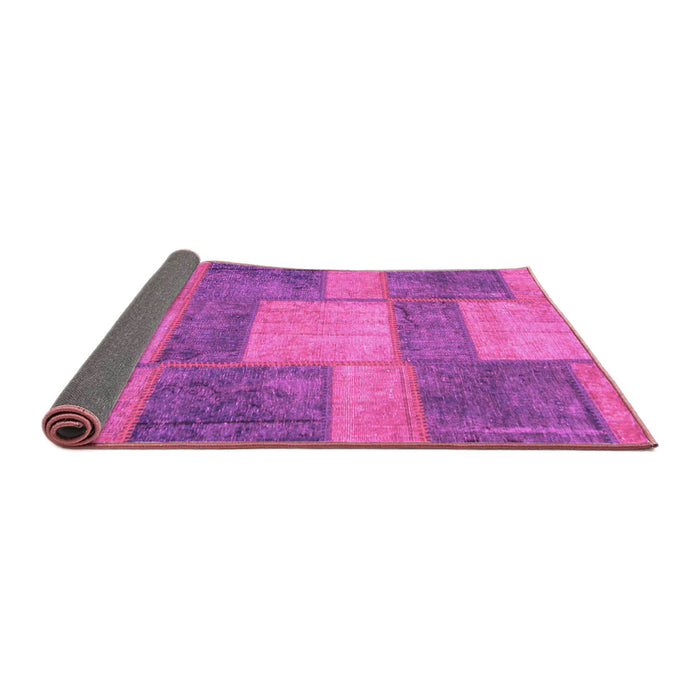 Sideview of Patchwork Pink Transitional Rug, abs1265pnk