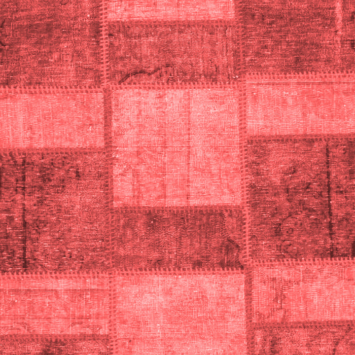 Machine Washable Patchwork Red Transitional Rug, wshabs1265red