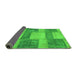 Sideview of Patchwork Green Transitional Rug, abs1265grn