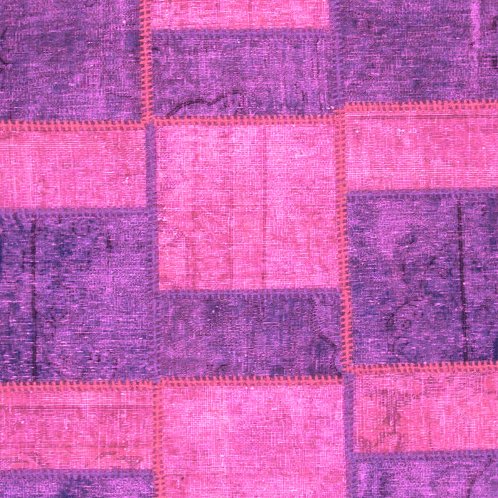 Machine Washable Patchwork Pink Transitional Rug, wshabs1265pnk