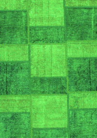 Patchwork Green Transitional Rug, abs1265grn