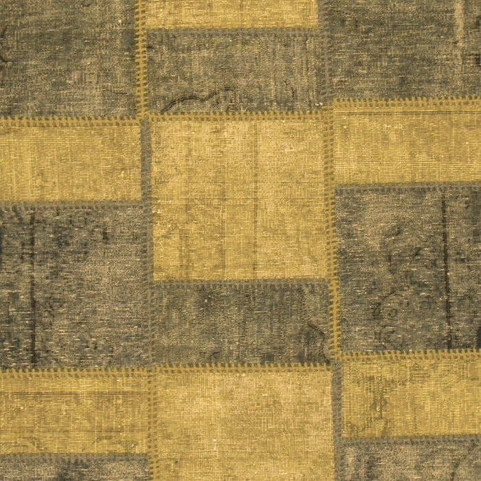 Machine Washable Patchwork Brown Transitional Rug, wshabs1265brn