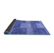 Sideview of Patchwork Blue Transitional Rug, abs1265blu