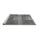 Sideview of Machine Washable Patchwork Gray Transitional Rug, wshabs1265gry