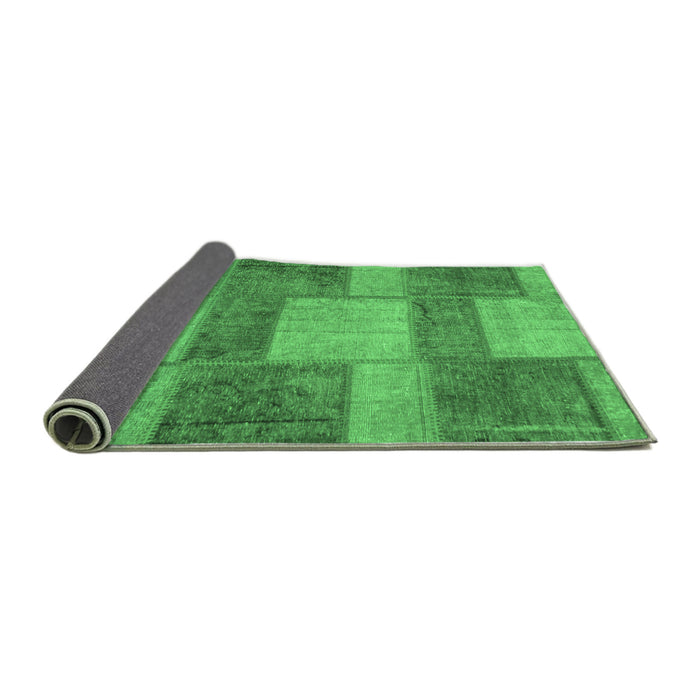 Sideview of Patchwork Emerald Green Transitional Rug, abs1265emgrn