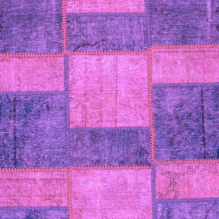 Machine Washable Patchwork Purple Transitional Area Rugs, wshabs1265pur