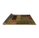 Sideview of Patchwork Brown Transitional Rug, abs1266brn