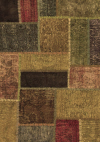 Patchwork Brown Transitional Rug, abs1266brn