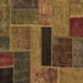 Square Patchwork Brown Transitional Rug, abs1266brn