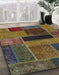 Abstract Bakers Brown Patchwork Rug in Family Room, abs1266