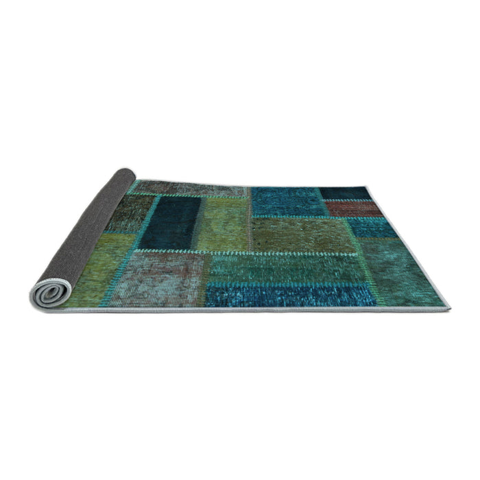 Sideview of Patchwork Light Blue Transitional Rug, abs1266lblu