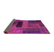 Sideview of Patchwork Pink Transitional Rug, abs1266pnk