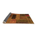 Sideview of Patchwork Orange Transitional Rug, abs1266org