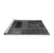 Sideview of Machine Washable Patchwork Gray Transitional Rug, wshabs1266gry