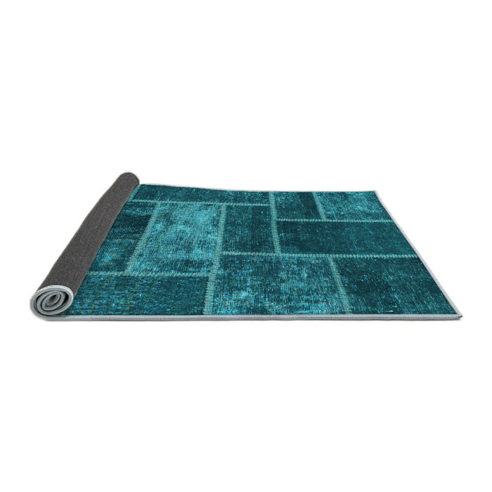 Sideview of Patchwork Light Blue Transitional Rug, abs1267lblu