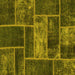 Square Patchwork Yellow Transitional Rug, abs1267yw