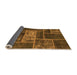 Sideview of Patchwork Orange Transitional Rug, abs1267org