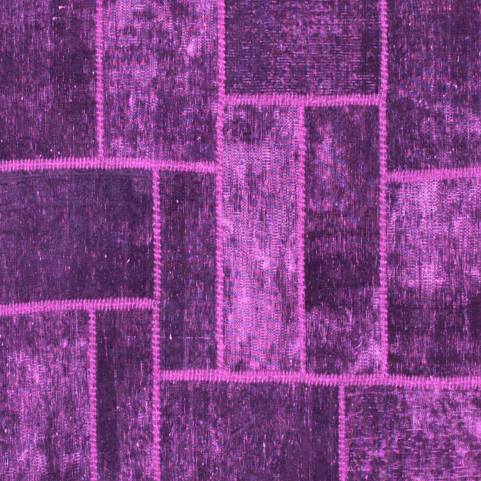 Square Machine Washable Patchwork Pink Transitional Rug, wshabs1267pnk