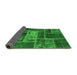 Sideview of Patchwork Green Transitional Rug, abs1267grn