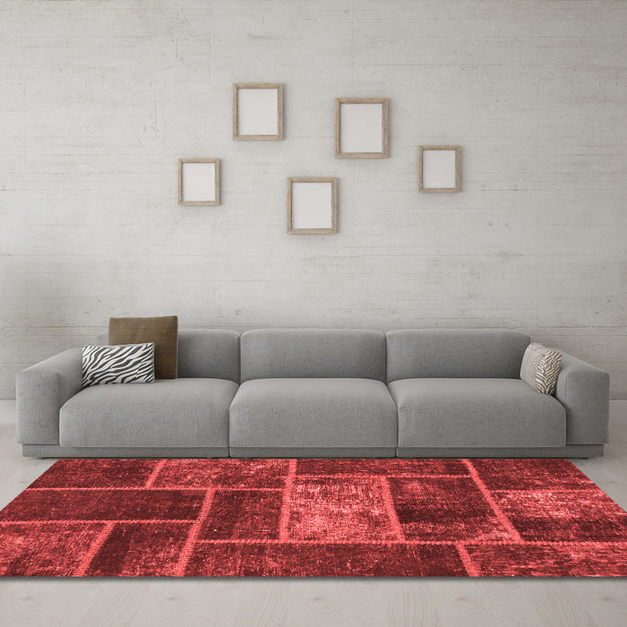 Transitional Red Washable Rugs