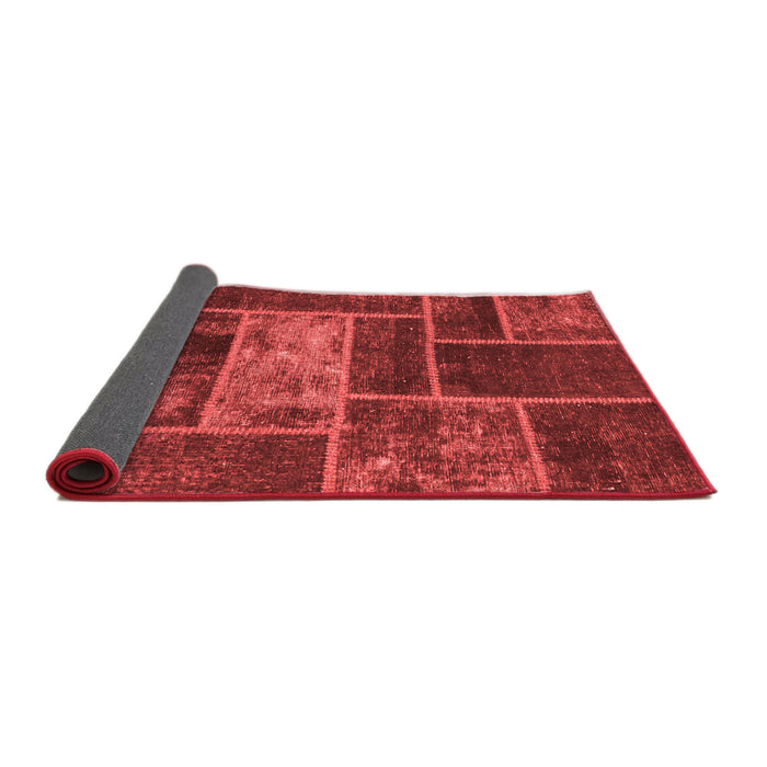 Patchwork Red Transitional Area Rugs