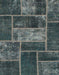 Abstract Charcoal Blue Patchwork Rug, abs1267