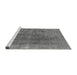 Sideview of Machine Washable Abstract Gray Modern Rug, wshabs1268gry