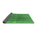 Sideview of Abstract Emerald Green Modern Rug, abs1268emgrn