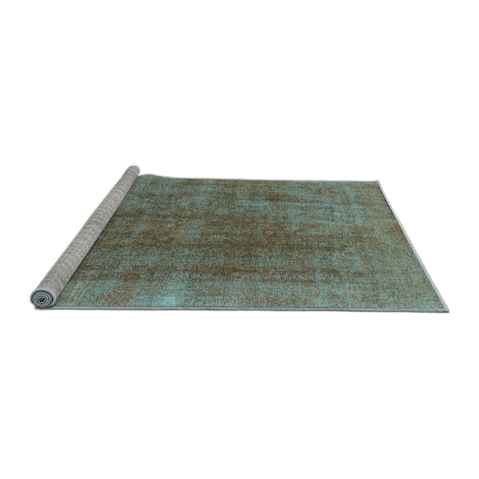 Sideview of Machine Washable Abstract Light Blue Modern Rug, wshabs1268lblu