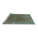 Sideview of Machine Washable Abstract Light Blue Modern Rug, wshabs1268lblu