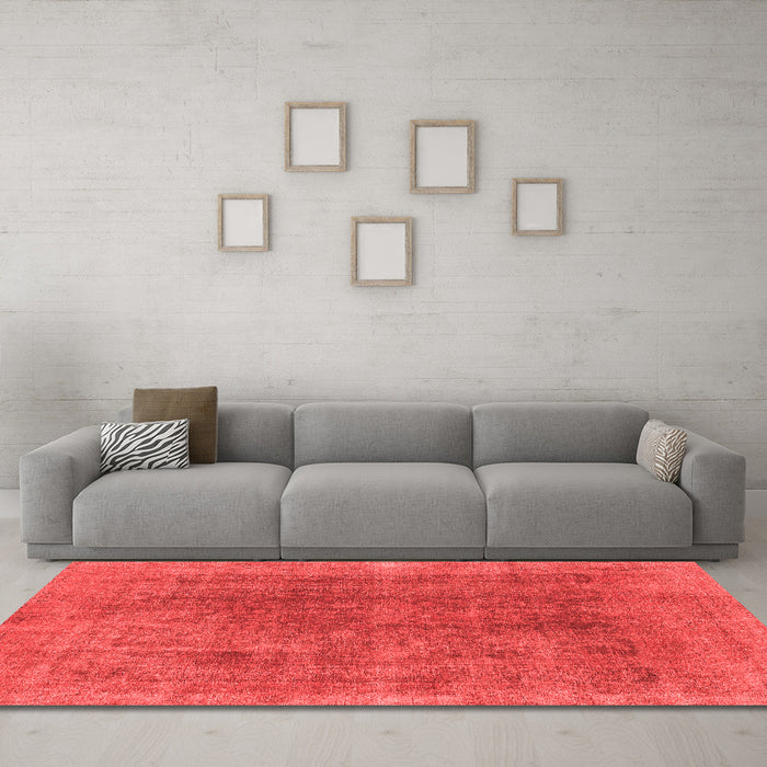 Modern Red Washable Rugs