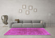 Machine Washable Abstract Purple Modern Area Rugs in a Living Room, wshabs1268pur