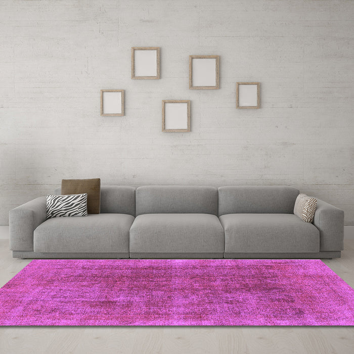 Machine Washable Abstract Purple Modern Area Rugs in a Living Room, wshabs1268pur